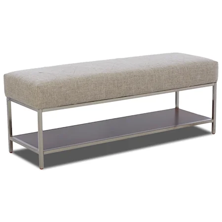 Avondale Upholstered Bench with Base Shelf